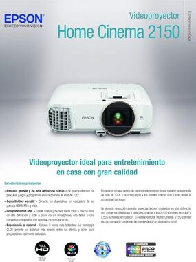 Epson Home Cinema 2150 Wireless Projector Full HD 1080p 2,500 Lumens 3LCD $2500